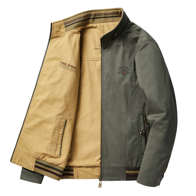 جاكيت رجالي (أخضر زيتوني)